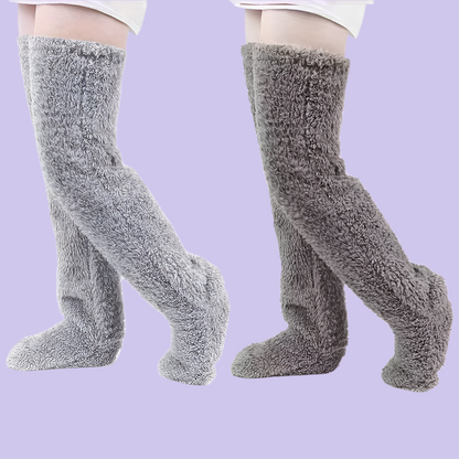 Fluffy Thigh High Socks